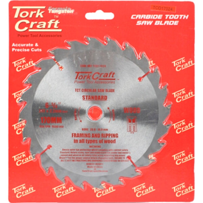 BLADE TCT 170 X 24T 20/16 GENERAL PURPOSE RIP