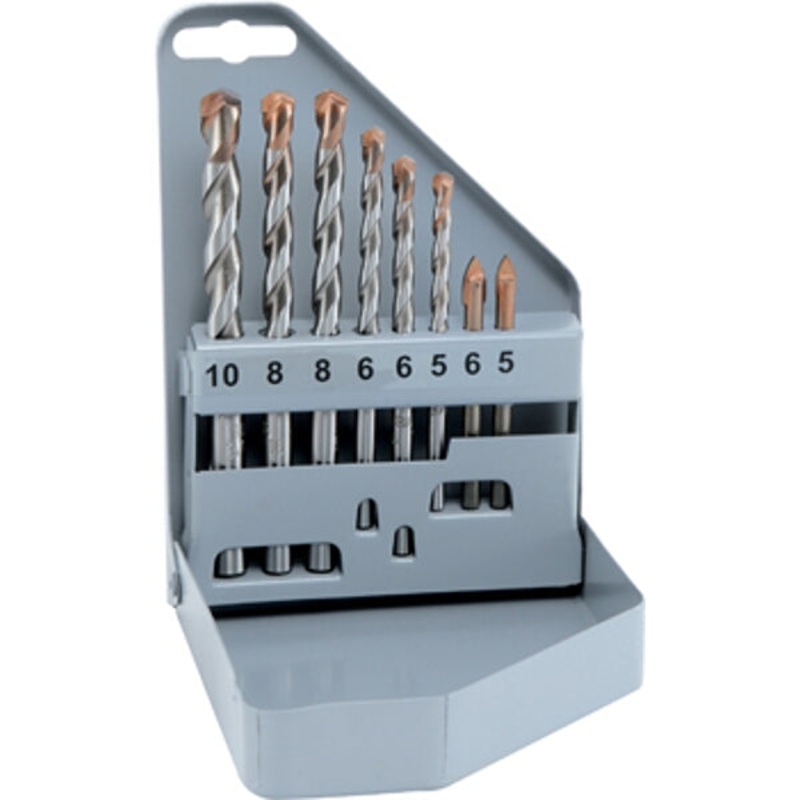 GLASS AND TILE DRILL BIT SET 8 PIECE