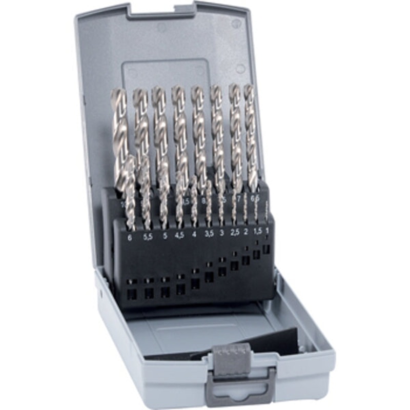 HSS COBALT DRILL BIT SET 19 PIECE 1.0-10.0MM X 0.5MM IN PLASTC CASE