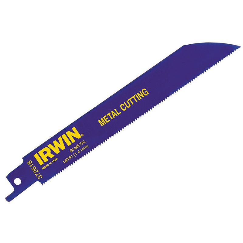 Irwin 614R Bi-Metal Sabre Saw Blades for Metal Cutting 150mm Pack of 25