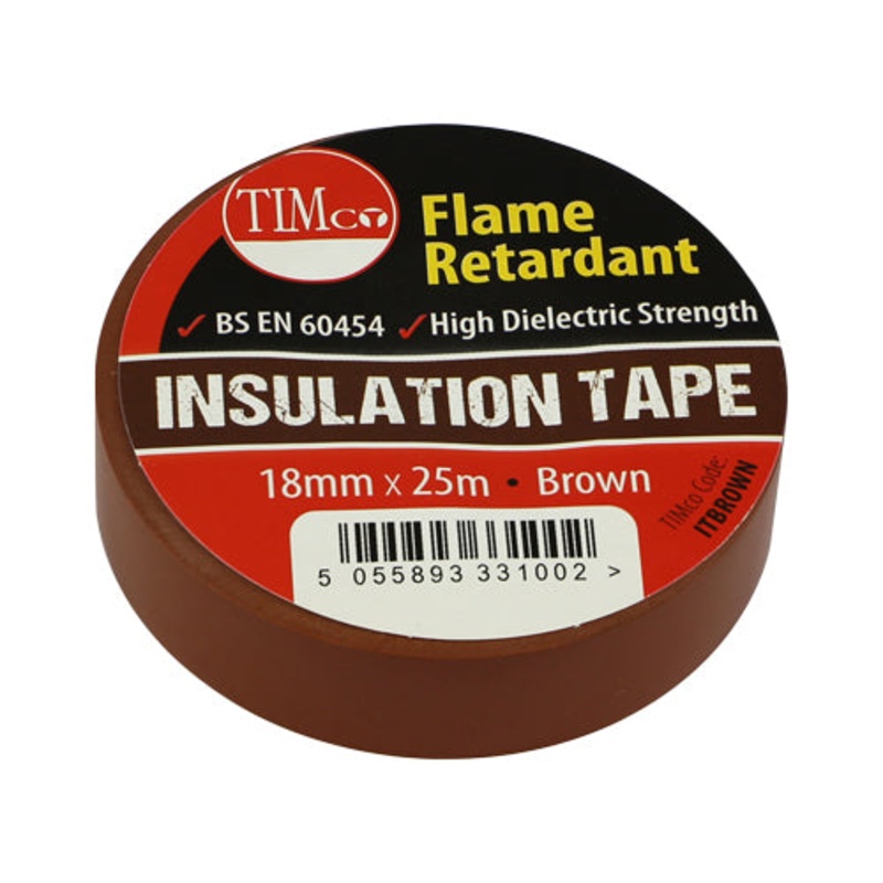 TIMCO PVC Insulation Tape Brown – 25m x 18mm
