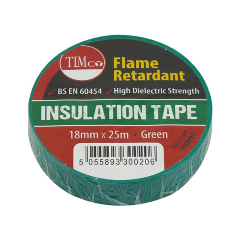 TIMCO PVC Insulation Tape Green – 25m x 18mm