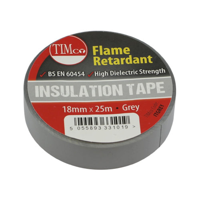 TIMCO PVC Insulation Tape Grey – 25m x 18mm