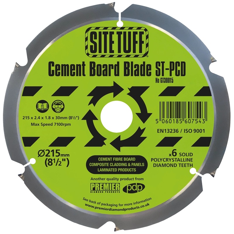 ST-PCD 215X2.4X1.8X30 6T SITE TUFF CEMENT BOARD BLADE