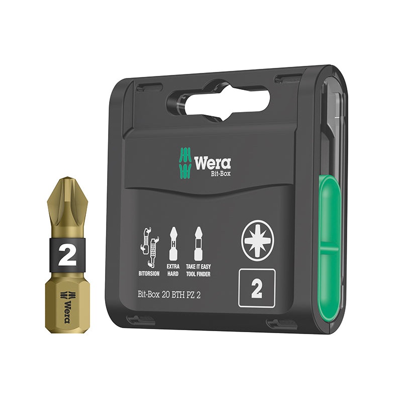Bit-Box 20 BTH BiTorsion Extra Hard Bits PZ2 x 25mm, 20 Piece