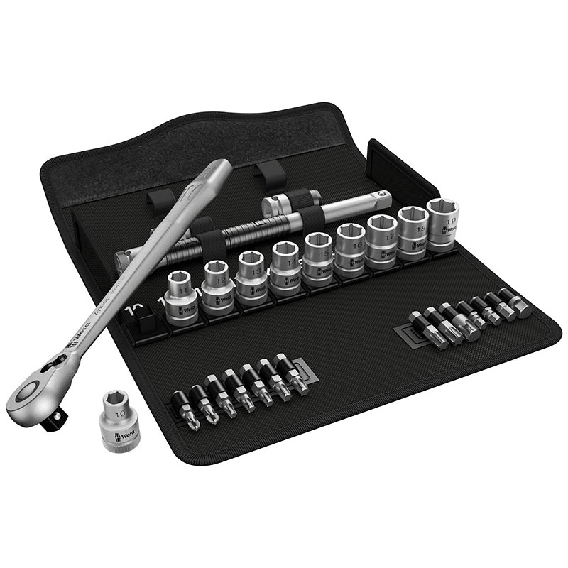 8100 SC 8 Zyklop Metal Switch Slim Ratchet & Socket Set of 28 Metric 1/2in Drive
