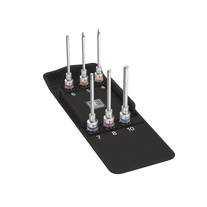 8740 C HF 2 Zyklop In-Hex-Plus Bit-Socket Set of 6 Metric 1/2in Drive