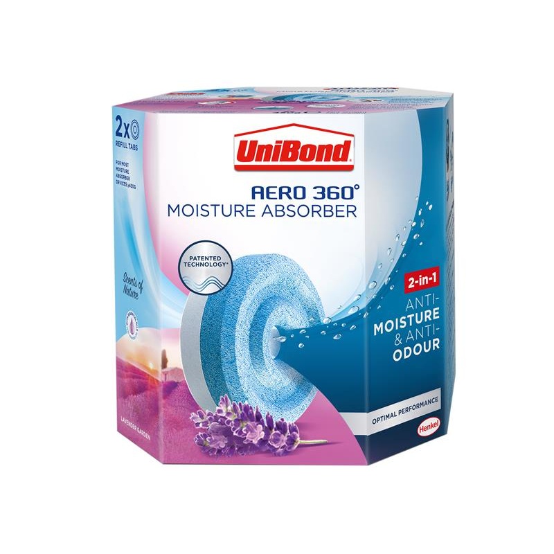 Aero 360 Moisture Absorber Lavender Garden Refills (Pack 2)
