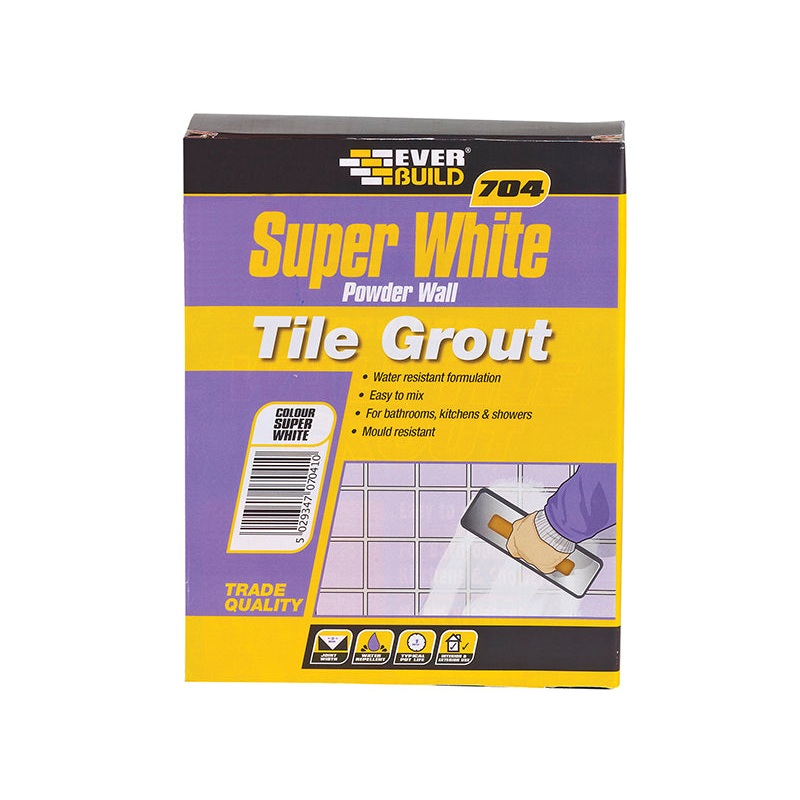 704 Super White Wall Tile Grout 1kg