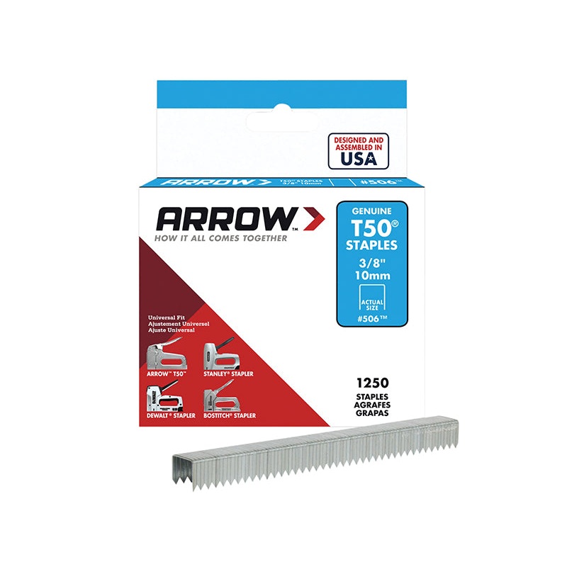 T50 Staples 10mm (3/8in) (Box 1250)