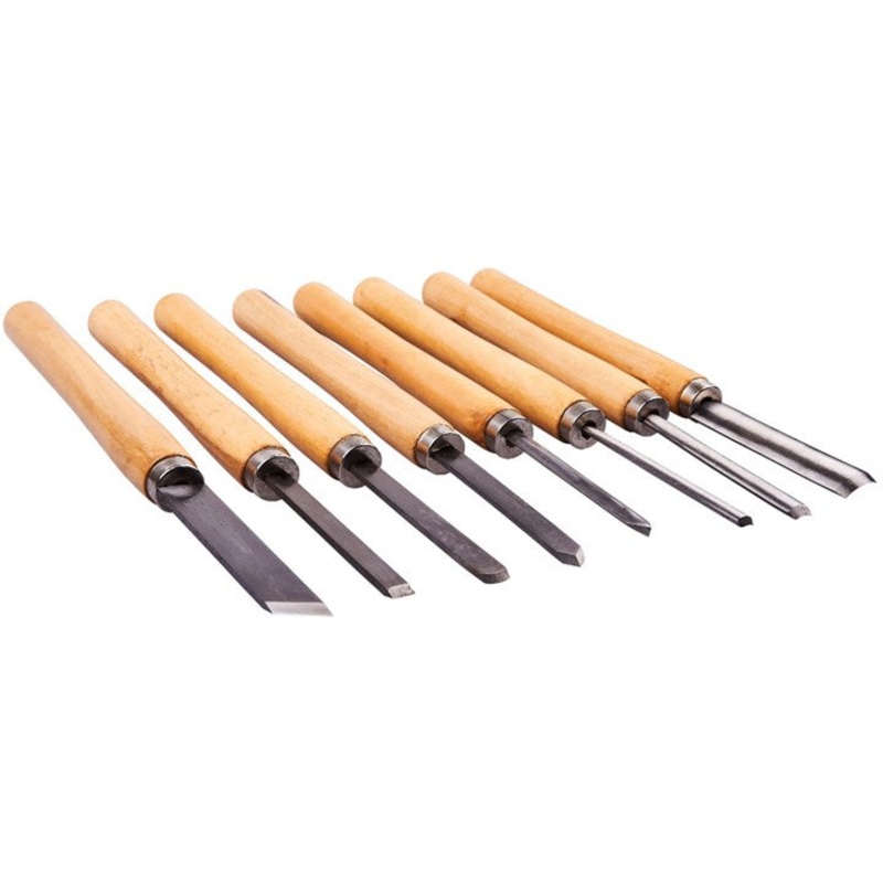 AMTECH-8pc Wood Turning Chisel Set