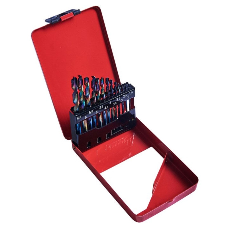 AMTECH-13pc High Speed Steel Titanium Drill Bit Set