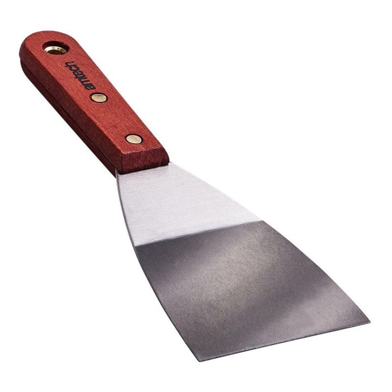 AMTECH-75mm/3 Stainless Steel Scraper – Wooden Handle