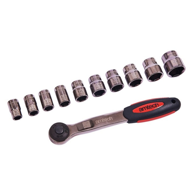 AMTECH-11pc 3/8 Socket Set|11pc 3/8″ Socket Set