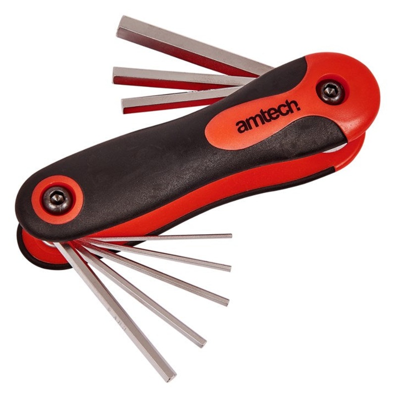 AMTECH-8pc Folding Hex Key Set