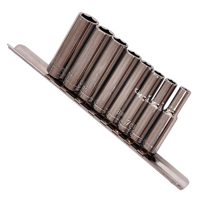 AMTECH-9pc 1/4 Metric Deep Socket Set
