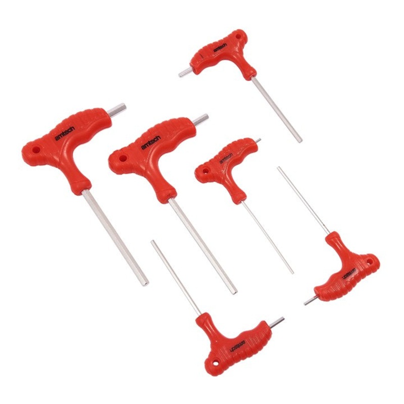 AMTECH-6pc T-Handle Hex Key Set
