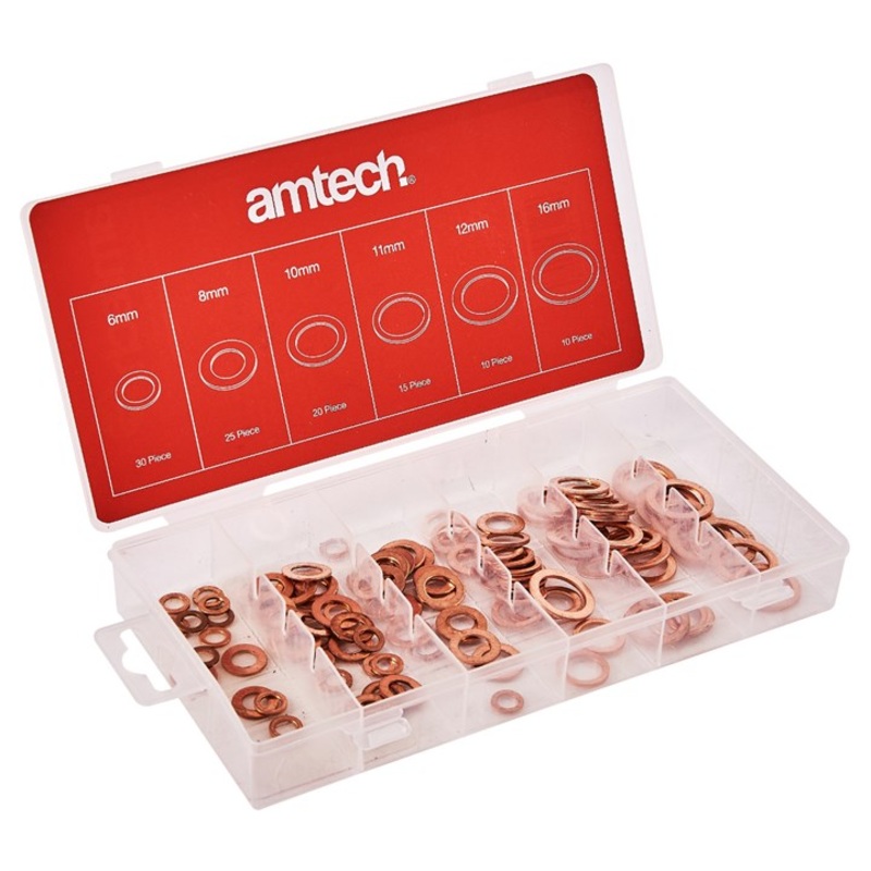 AMTECH-110pc Copper Washers Set
