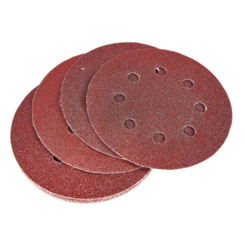 AMTECH-10pc Circular Sanding Sheet Set (P80 Grit) (Dia 115mm)