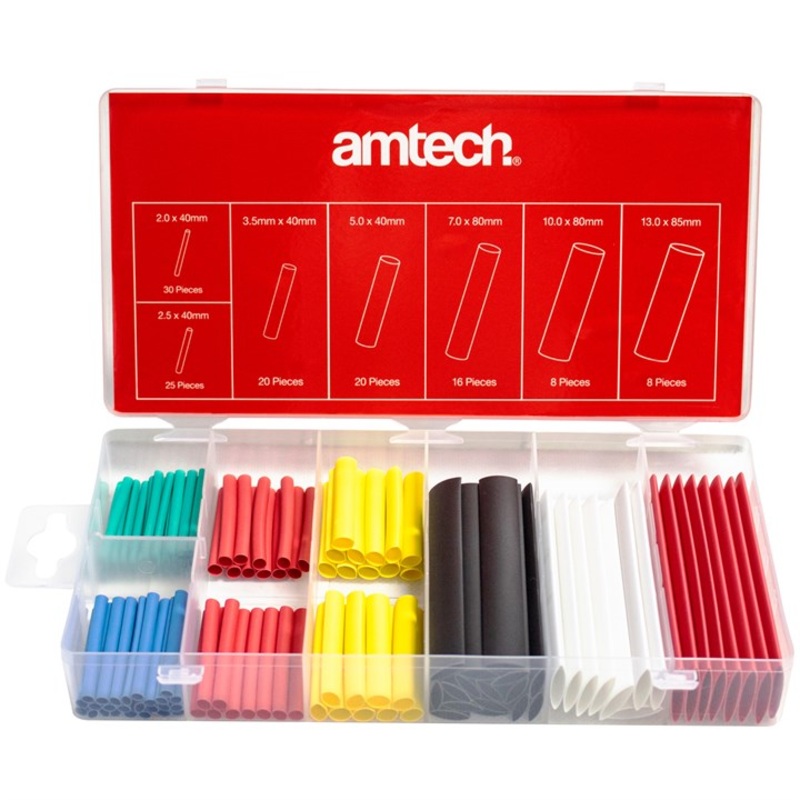 AMTECH-127pc Colour Heat Shrink Assortment