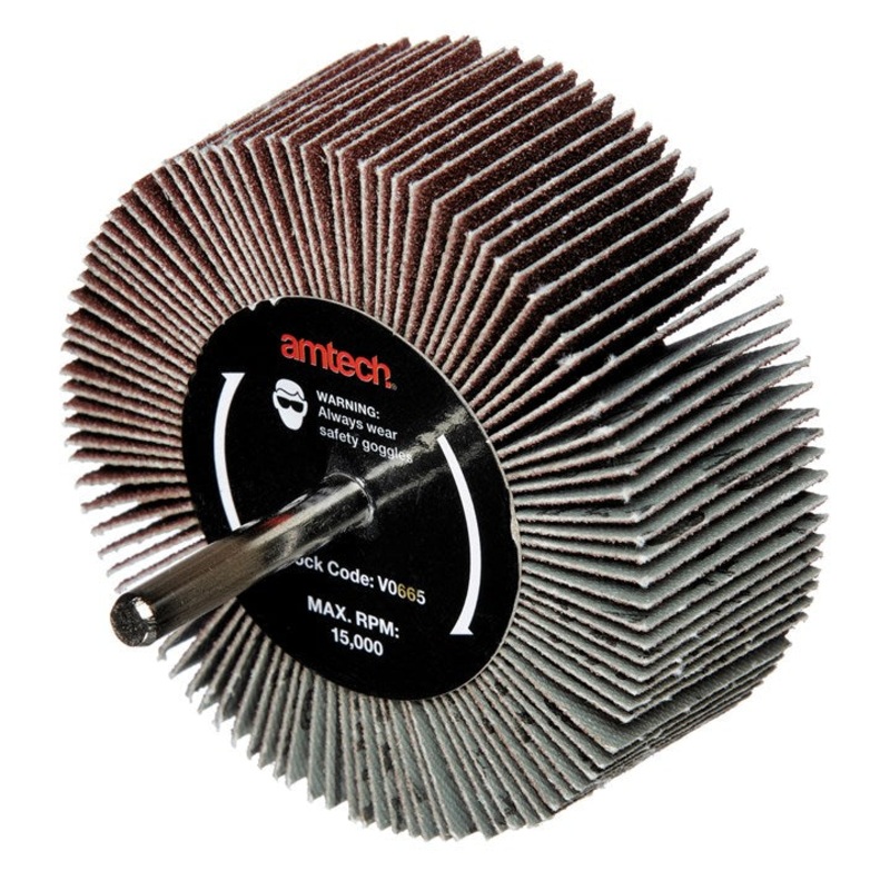 AMTECH-80 x 30mm Abrasive Flap Wheel (Grit 120)