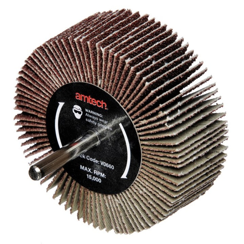 AMTECH-80 x 30mm Abrasive Flap Wheel (Grit 60)