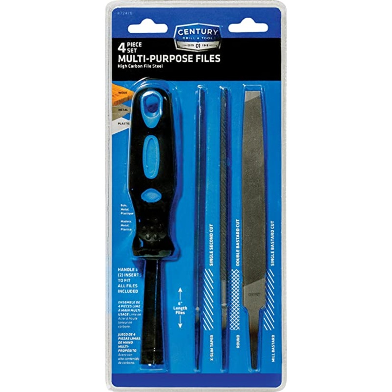 Century Drill And Tool 4 Piece Hand File Set