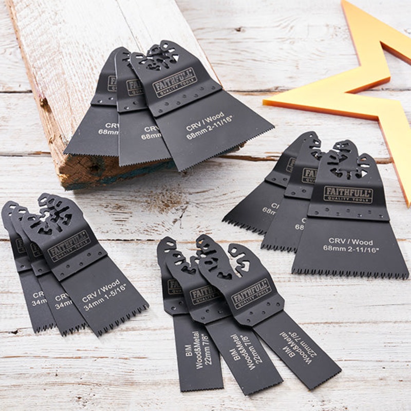 Faithfull Multi-Function Tool Blade Set  12 Piece SET