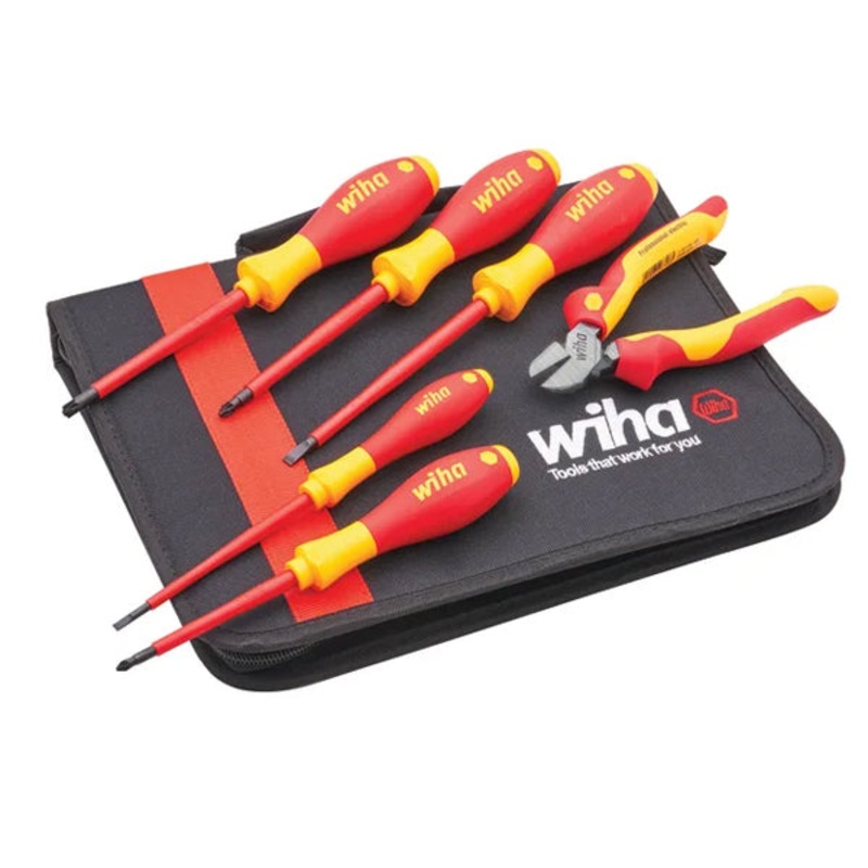 Wiha Electrician’s VDE Screwdriver & Plier Set XMS25VDESET