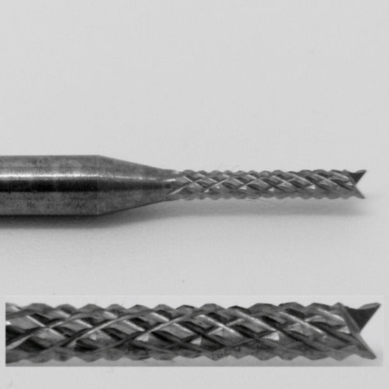 1/16 x .300 LOC Fine Cut – Diamond Flute Carbide Router – Fish Tail Tip AP-21