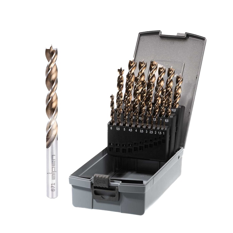 TIMBER TWIST WOOD DRILL BIT SET KP25-25 1.0-13.0×0.5MM