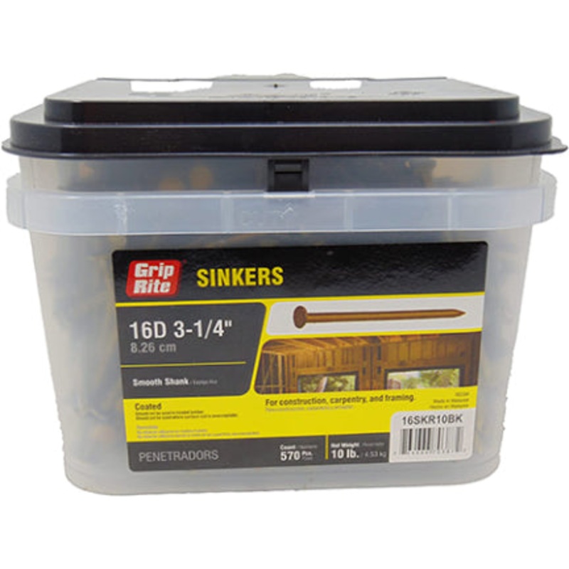 COATED SINKER 16D 10 LB BUCKET