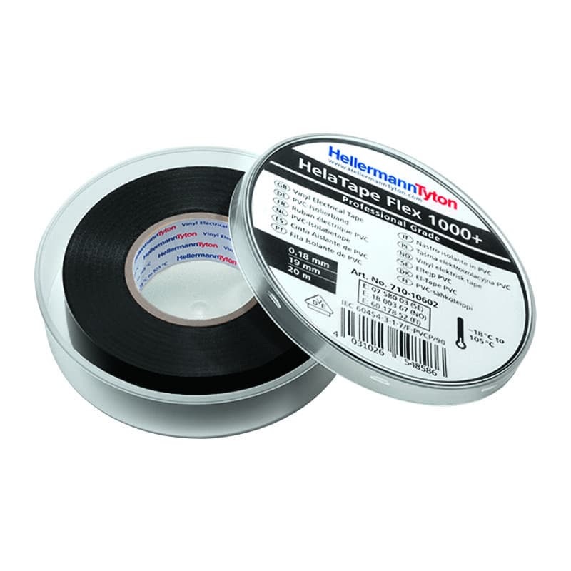 Wire Harness Tape HelaTape Flex1000 0.18x19mmx20m Black