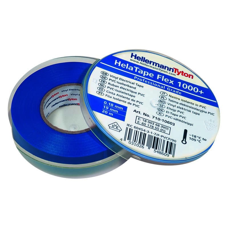 Wire Harness Tape HelaTape Flex1000 0.18x19mmx20m Blue