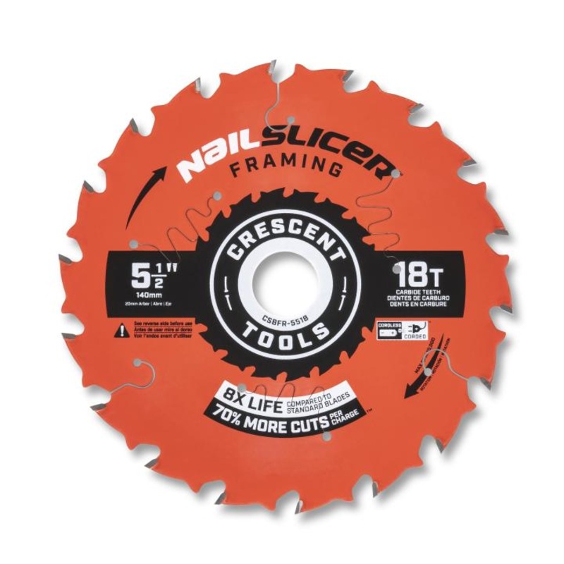 Crescent 5-1/2 x 18-Tooth NailSlicer Framing Circular Saw Blade