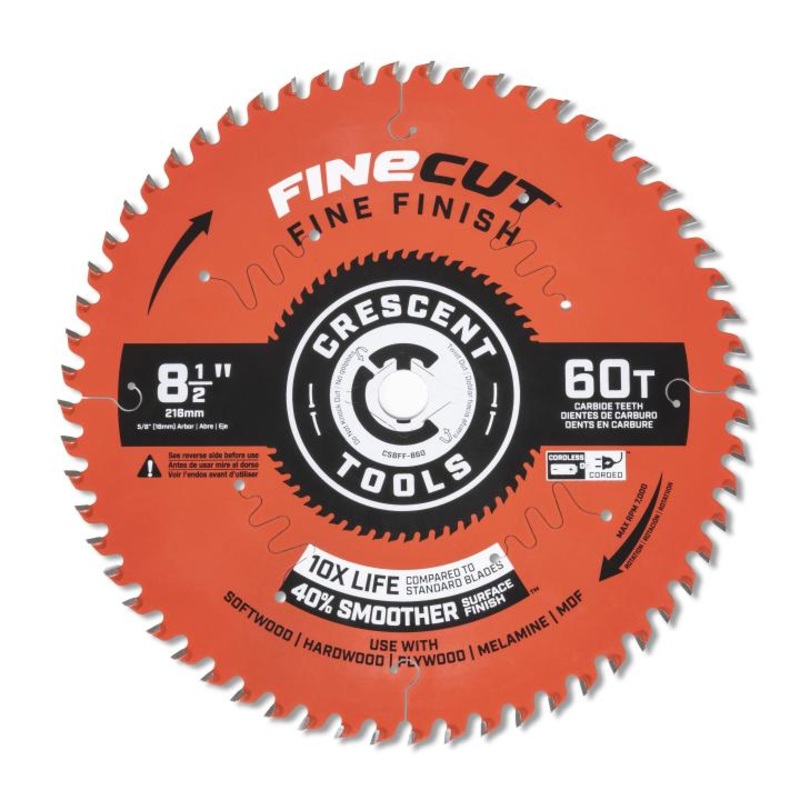 Crescent 8-1/2 x 60-Tooth FineCut Fine Finishing Circular Saw Blade