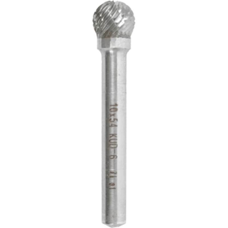 TC ROTARY BURR 10MM SPHERICAL FOR HARD METALS