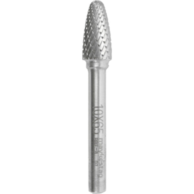 TC ROTARY BURR 10MM ARC ROUND NOSE FOR HARD METALS