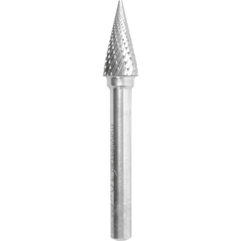 TC ROTARY BURR 10MM CONICAL POINTED NOSE FOR HARD METALS